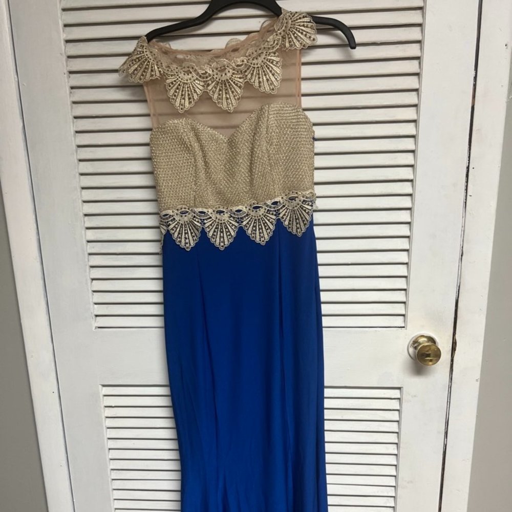 BEAUTIFUL Blue & Gold, Mock Dress